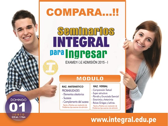  2DO SEMINARIO DE INTEGRAL PARA INGRESAR!! EXAMEN UNT 2015 - I 